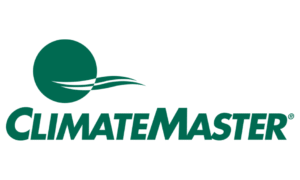 ClimateMaster logo in green, featuring a circular shape with two curved lines and the text "ClimateMaster" in bold, uppercase letters.